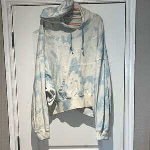 Nike Cream and Blue Hoodie